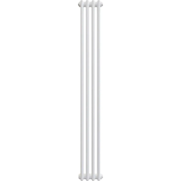 Вертикальный радиатор Zehnder Charleston 2180 210х1790 мм (4 секции) нижнее подключение, белый - фото 