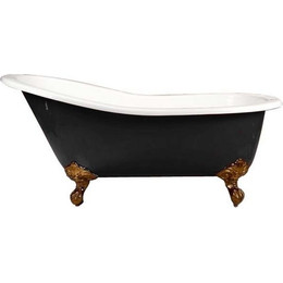 Ванна отдельностоящая Magliezza Gracia BR 170x76 см, черный (ножки бронза) - фото 