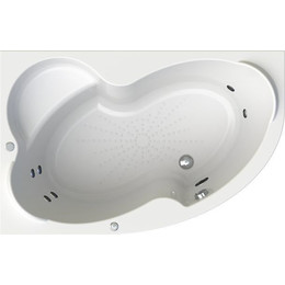Ванна гидромассажная Радомир Ирма 169x110 см L (Гидромассаж "Стандарт" Chrome) - фото 