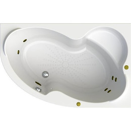 Ванна гидромассажная Радомир Ирма 169x110 см R (Гидромассаж "Стандарт" Bronze) - фото 