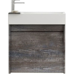 Тумба подвесная с раковиной Art&Max Family-500-1D-SO-PE 50 см, бетон экзотик - фото 