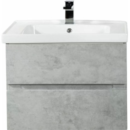 Тумба подвесная с раковиной Art&Max AM-Techno-700-2C-SO-LS935 70 см, бетон лофт натуральный - фото 