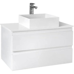 Тумба подвесная со столешницей Jacob Delafon Madeleine 83 см EB2083-J51, белый матовый - фото 