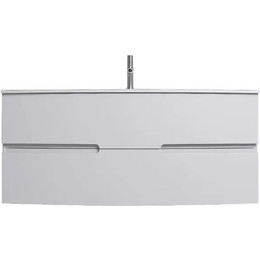 Тумба подвесная с раковиной Jacob Delafon Nona 120 см EB1890RU-G1C (стеклянная раковина) - фото 