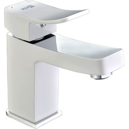 Смеситель для умывальника WasserKraft Aller 1063WHITE, белый/хром - фото 