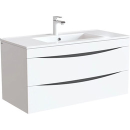 Тумба подвесная с раковиной Iddis Cloud 100 см CLO10W1i95K, белый - фото 