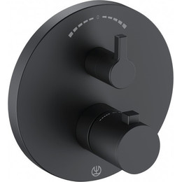 Смеситель для ванны с термостатом Kludi Nova Fonte 208303915, черный матовый - фото 