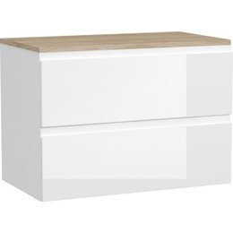 Тумба подвесная со столешницей Cersanit Moduo 80 см SB-SZ-MOD80-BL/Wh+BL-MOD80 - фото 