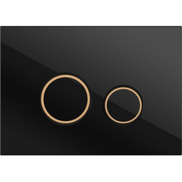 Кнопка смыва Cersanit Twins A63534, черный матовый - фото 