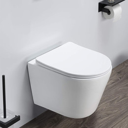 Унитаз подвесной безободковый Comforty 105 с крышкой микролифт, Цвет производителя: белый - фото 
