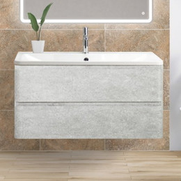 Тумба подвесная с раковиной BelBagno ALBANO-1200-2C-SO-CVG 120 см, Cemento Verona Grigio, Цвет фасада: Cemento Verona Grigio - фото 