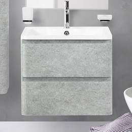 Тумба подвесная с раковиной BelBagno ALBANO-700-2C-SO-CVG 70 см, Cemento Verona Grigio, Цвет фасада: Cemento Verona Grigio - фото 