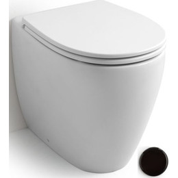 Унитаз приставной безободковый White Ceramic Basic W020105, черный матовый - фото 