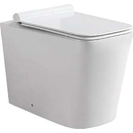 Унитаз приставной безободковый SantiLine SL-5021 с крышкой микролифт - фото 