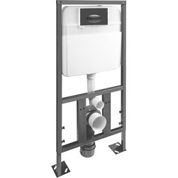 Инсталляция для унитаза SantiLine Adell SL-03 (кнопка черная матовая, овальная) - фото 