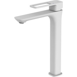 Смеситель для раковины высокий Iddis Slide SLIWT01i01, белый матовый - фото 