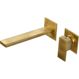 Смеситель для раковины настенный Cezares UNIKA-BLI2-02, бронза, Цвет производителя: бронза - фото 