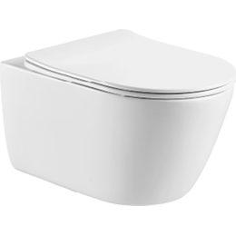 Унитаз подвесной безободковый Aquatek Оберон AQ1363W-00 с крышкой микролифт - фото 