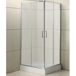 Душевое ограждение BelBagno 80x80 см UNO-195-A-2-80-P-Cr, хром/матовое - фото 