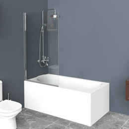 Шторка для ванны BelBagno 85 см UNO-V-1-85/150-C-Cr, хром/прозрачное - фото 