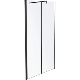 Душевая перегородка Jacob Delafon Serenity 100 см E14W100-BLV, черный/серое - фото 