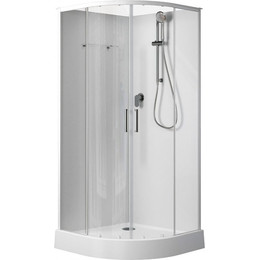 Душевое кабина Aquanet Passion EVO R 100x100 см 281965, белый/прозрачное (безсиликоновая сборка) - фото 