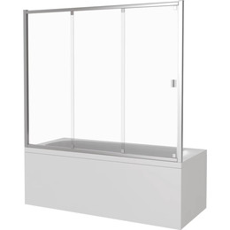 Шторка для ванны Bas Screen WTW-140-G-CH 1400х1400 мм, хром/матовое - фото 