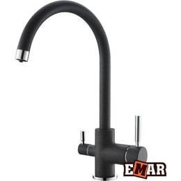 Смеситель для кухни Emar EC-3007, антрацит, Цвет производителя: антрацит - фото 