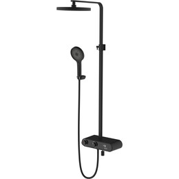 Душевая стойка с термостатом Gappo G2495-2, черный, Цвет производителя: чёрный - фото 