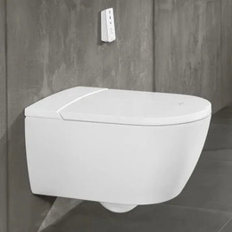 Унитаз-биде подвесной безободковый Villeroy&Boch ViClean-I 100 V0E100R1 с крышкой микролифт - фото 