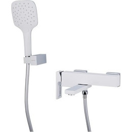 Смеситель для ванны с душевым гарнитуром Gappo Futura G3217-8, белый/хром - фото 