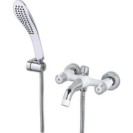 Смеситель для ванны с душевым гарнитуром Gappo Stella G3249, белый/хром - фото 