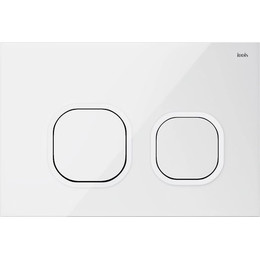 Кнопка смыва Iddis Uniglass UNG01GWi77, белое стекло - фото 