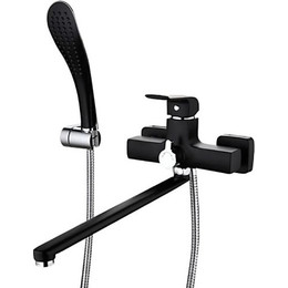 Смеситель для ванны с душевым гарнитуром Gappo Aventador G2250, черный/хром - фото 