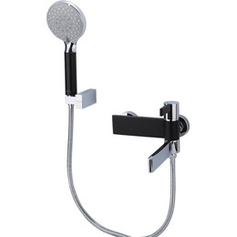 Смеситель для ванны с душевым гарнитуром Gappo Atlantic G3281, черный/хром - фото 