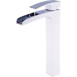 Смеситель для раковины высокий Gappo Jacob G1007-31, белый/хром - фото 