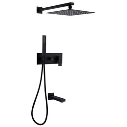 Душевая система для ванны Abber Daheim AF8217B, черный матовый - фото 