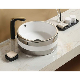 Раковина-чаша CeramaLux NC 41 см C1056, белый/серый - фото 