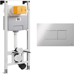 Инсталляция для унитаза Oli 120 Sanitarblock pneumatic 879235pKA00 (кнопка хром) - фото 