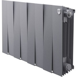 Радиатор Royal Thermo Piano Forte 350 Silver Satin 640х380 мм (8 секций) - фото 