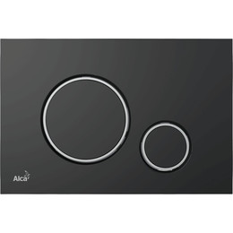 Кнопка смыва Alcaplast Thin M778, черный матовый/хром глянец - фото 