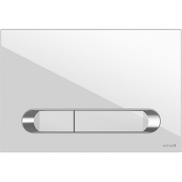 Кнопка смыва Cersanit Estetica A64111, белый/хром - фото 