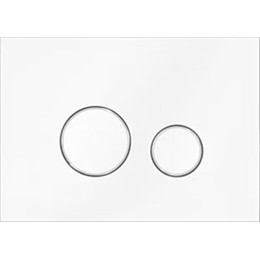 Кнопка смыва Cersanit Twins 64116, белое стекло - фото 