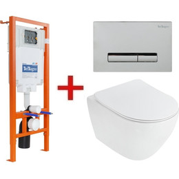 Инсталляция BelBagno BB002-80 с подвесным унитазом Cezares Stylus CZR-513-TH-R - фото 