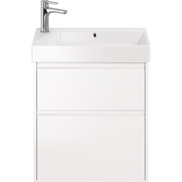 Тумба универсальная с раковиной Dreja Slim 65 см 99.0401, белый глянцевый - фото 