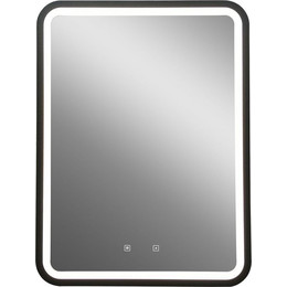 Зеркало Art&Max Genova Led 60 см AM-Gen-600-800-DS-F-H, черный матовый - фото 