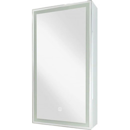 Зеркало-шкаф Art&Max Techno Led 35 см AM-Tec-350-650-1D-L-DS-F, белый матовый - фото 