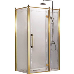 Душевое ограждение Azario Ontario AZ-NBB1231-R 120х90 см, золото/прозрачное/узор - фото 
