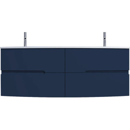 Тумба подвесная с раковиной Jacob Delafon Nona 140 см EB1891RU-G98, темно-синий (раковина из искусственного мрамора EB1883RU-00) - фото 