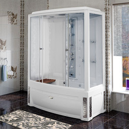 Душевая кабина Радомир Элис 168x85 см L, белый/прозрачное - фото 